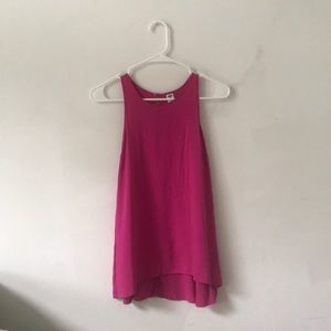 Magenta High Neck Tank Top Blouse